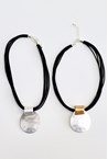 DISC NECKLACE - gold silve